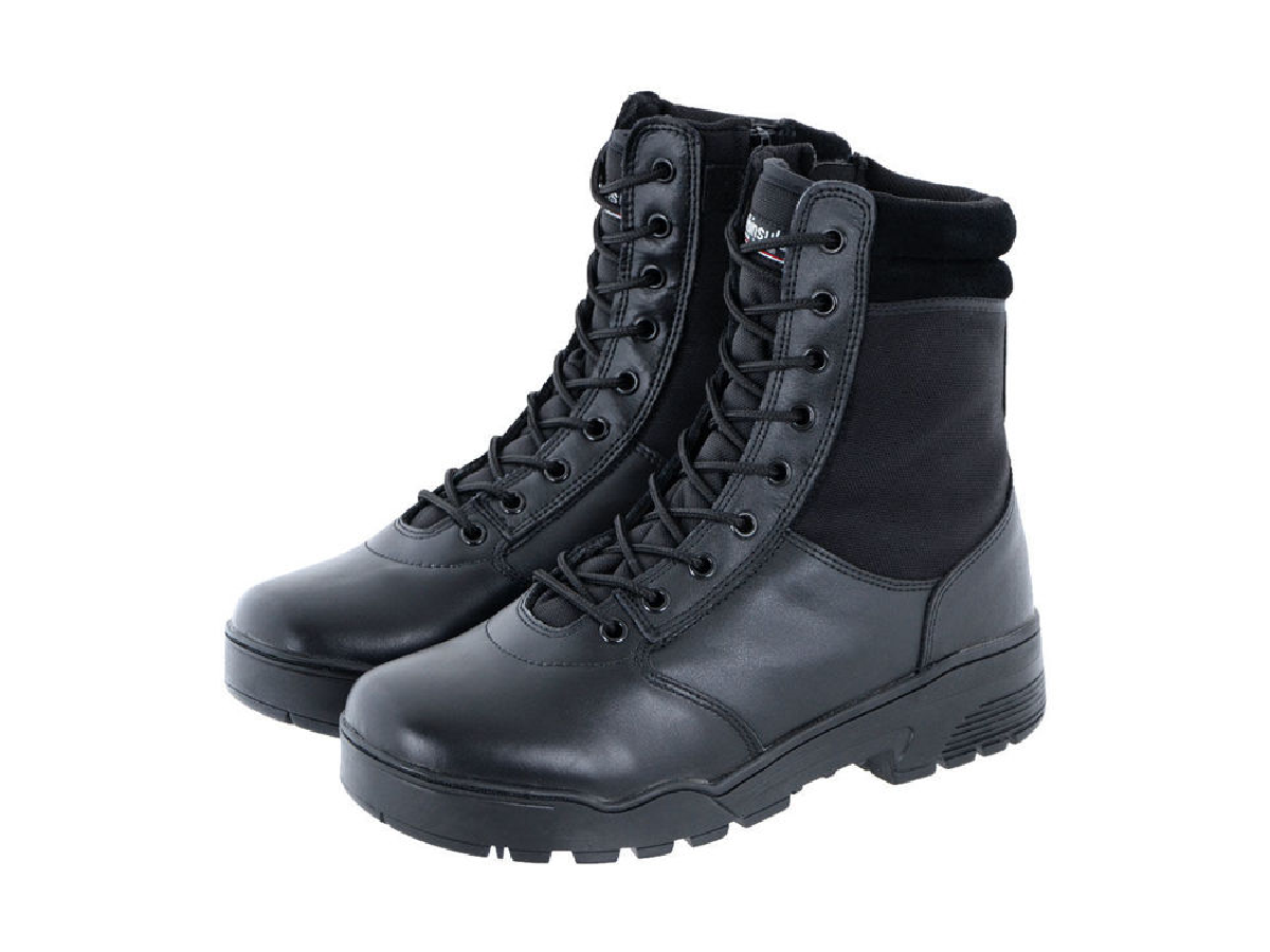 Mil-Tec bocanci piele si cordura cu fermoar Negri Nr. 43